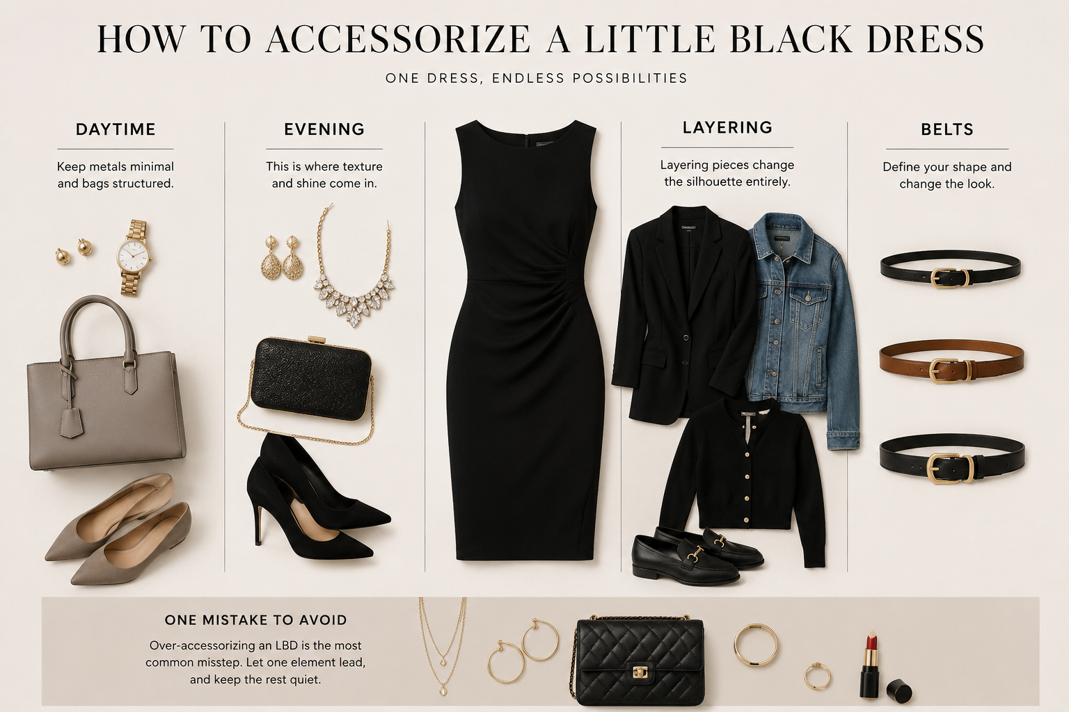How to Accessorise a Little Black Dress for Day or Night