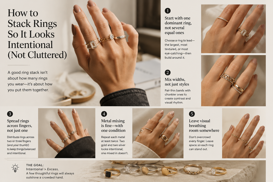 How to Stack Rings So It Looks Intentional (Not Cluttered)