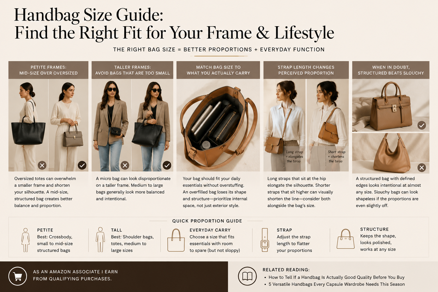 How to Choose the Right Handbag Size for Your Body Type