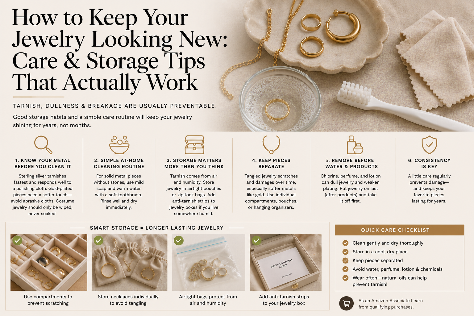 How to Clean and Store Jewelry So It Doesn't Tarnish