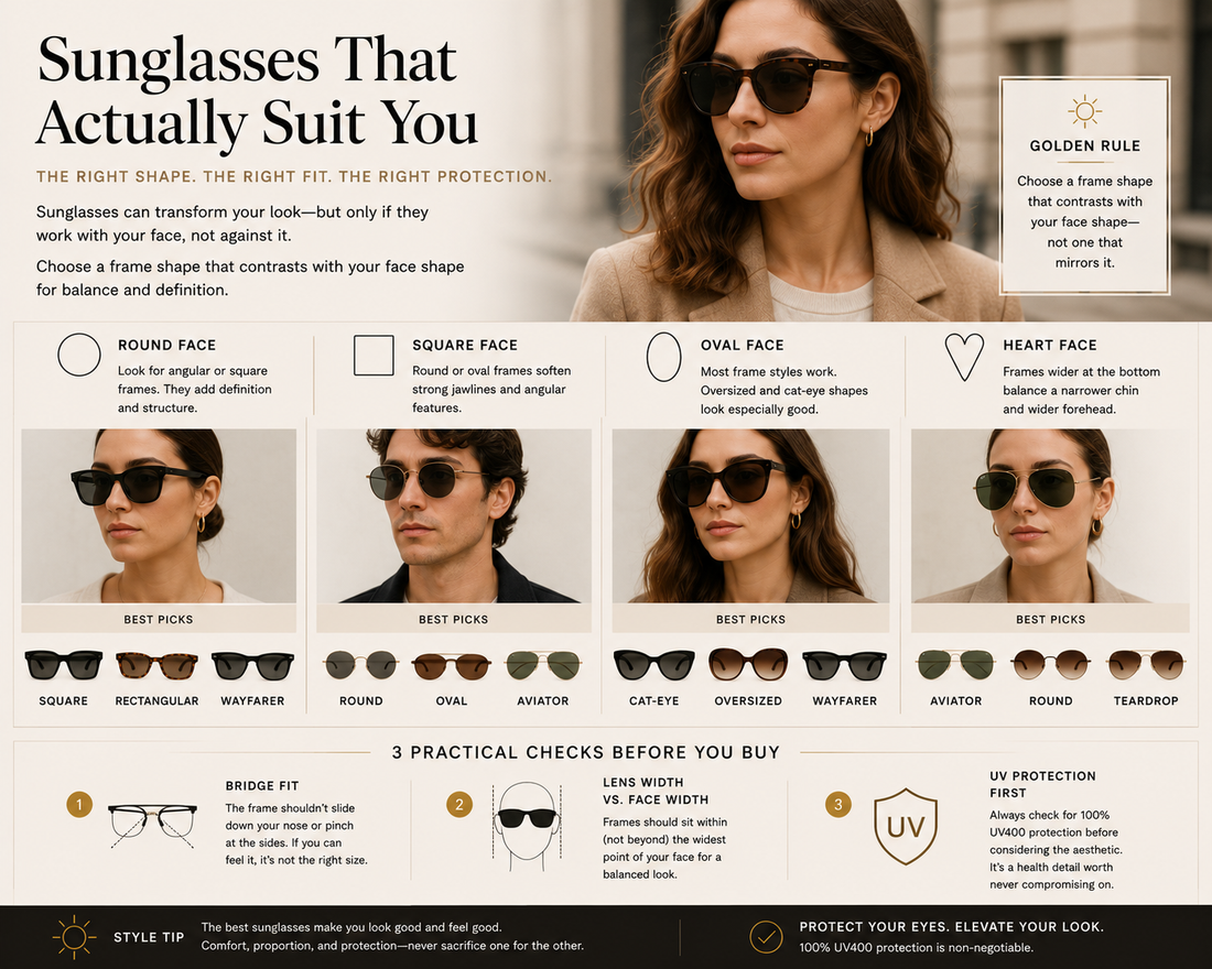 The Ultimate Guide to Choosing Sunglasses for Your Face Shape