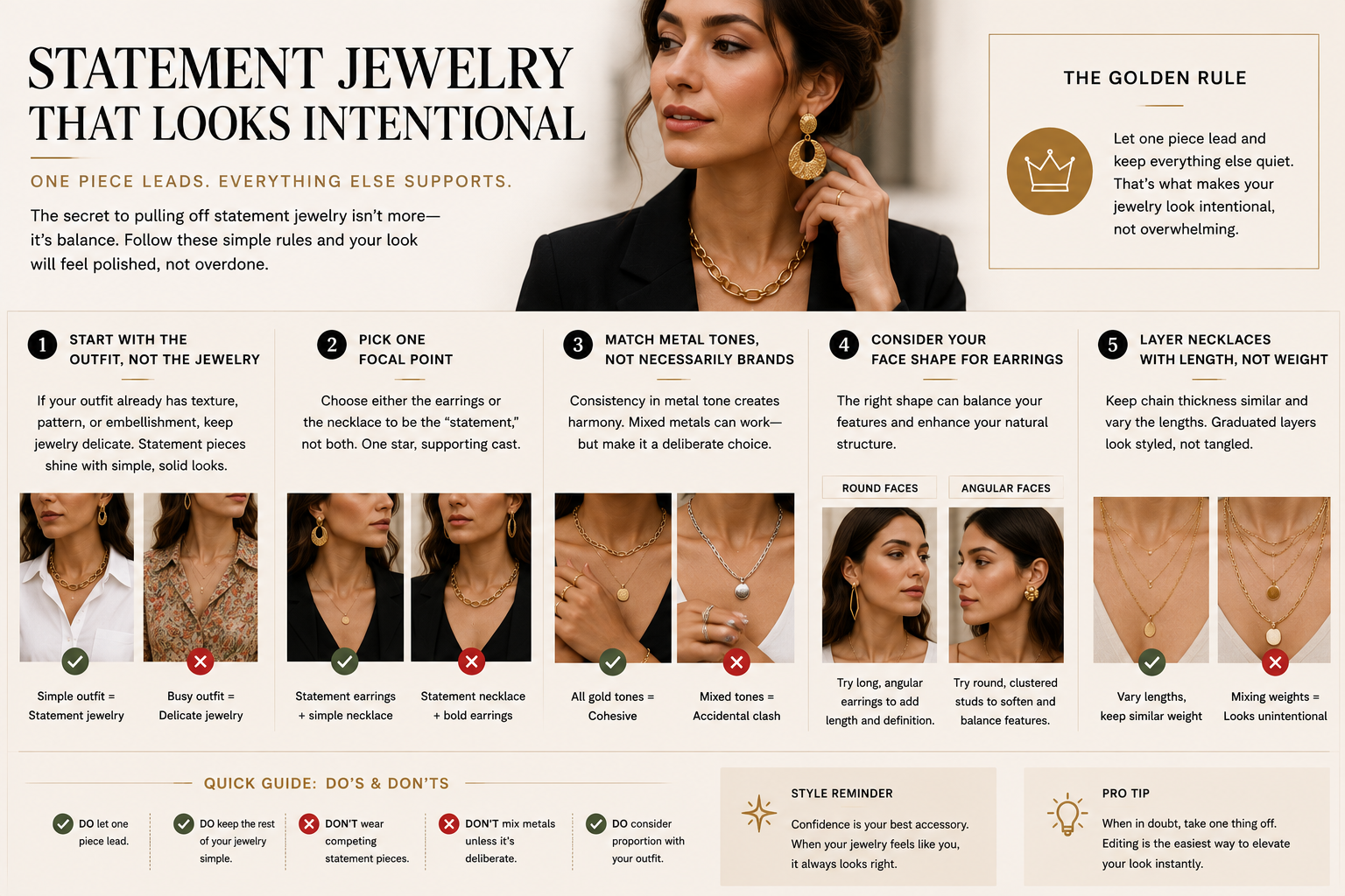 How to Style Statement Jewelry Without Overdoing It