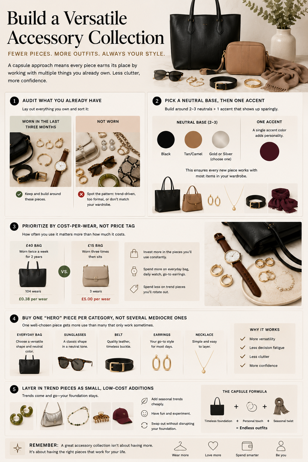 How to Build a Capsule Wardrobe of Accessories on a Budget