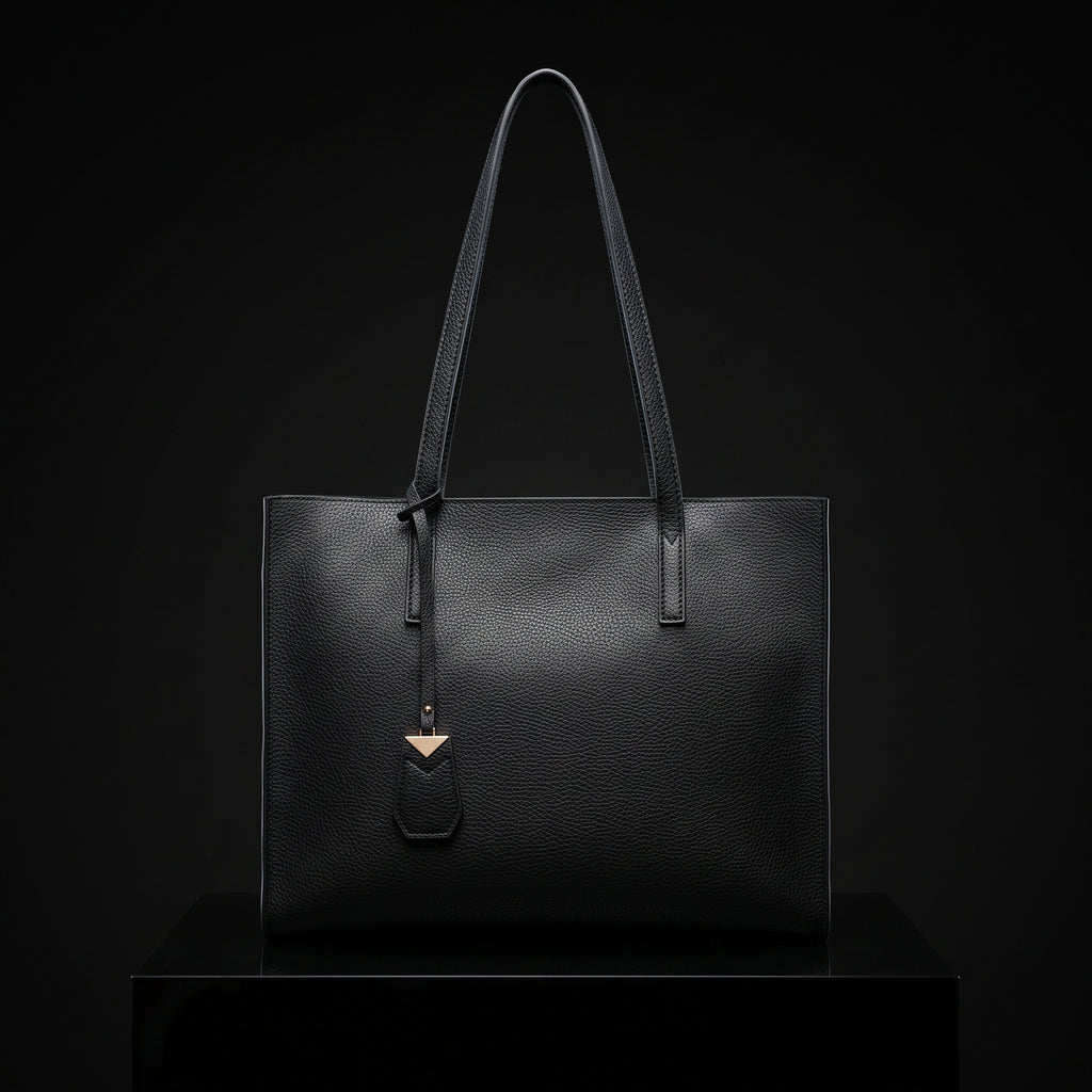Women's Large Tote Bag - Soft Faux Leather Shoulder Handbag with Zipper