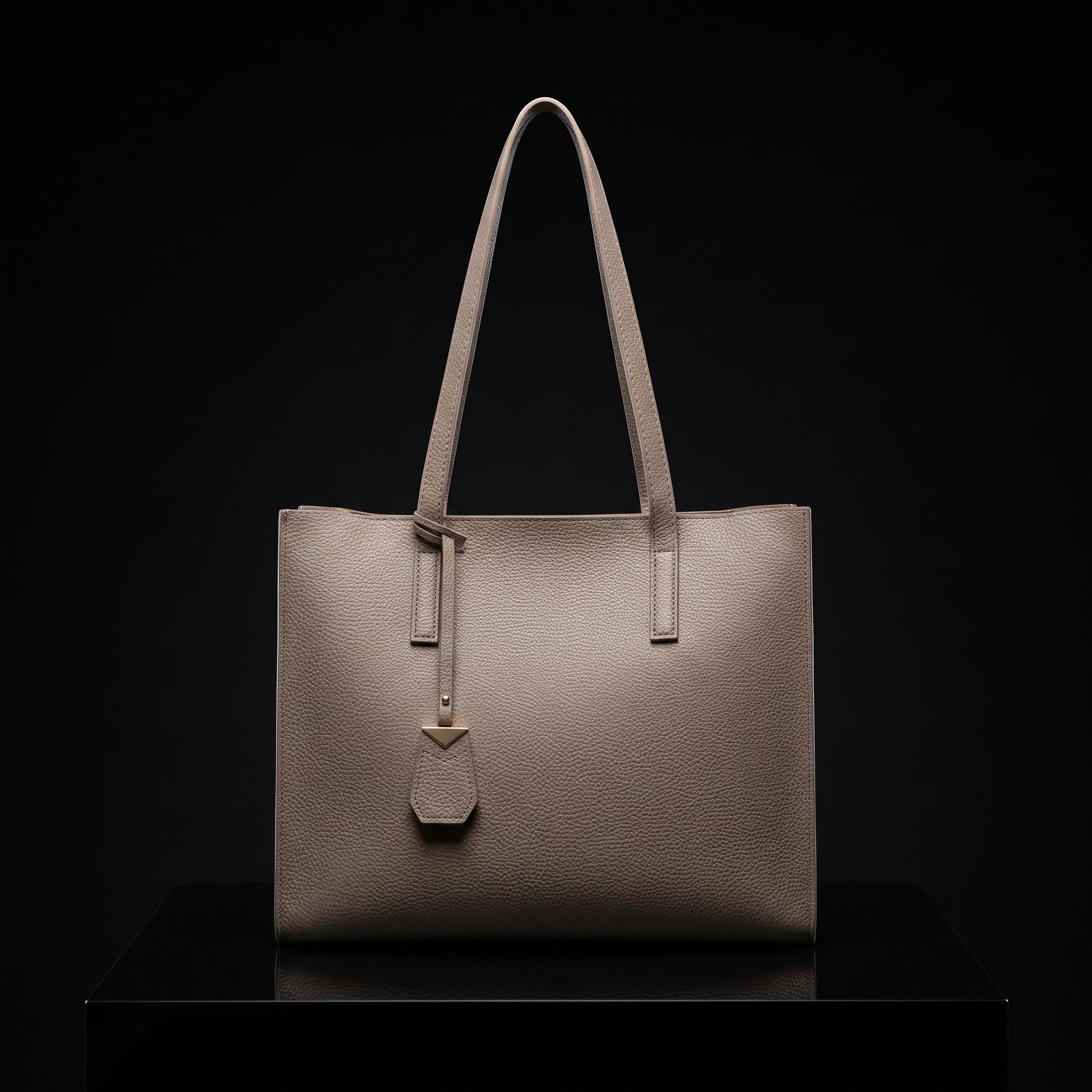 Women's Large Tote Bag - Soft Faux Leather Shoulder Handbag with Zipper