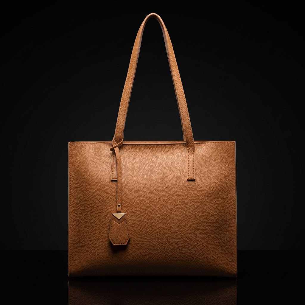Women's Large Tote Bag - Soft Faux Leather Shoulder Handbag with Zipper