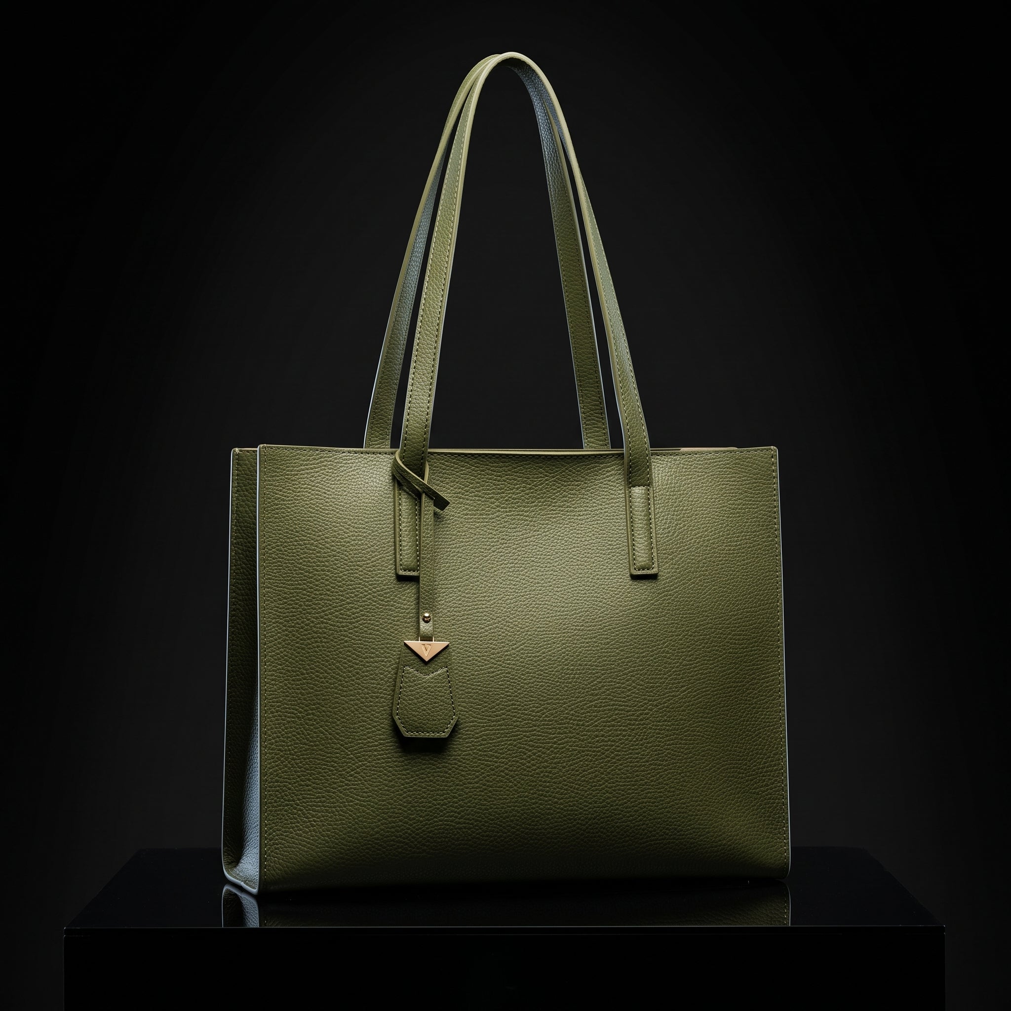 Women's Large Tote Bag - Soft Faux Leather Shoulder Handbag with Zipper