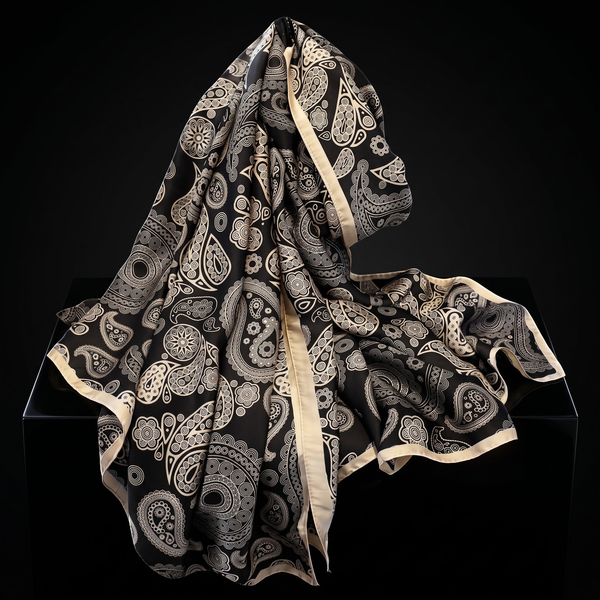 Trillion London® Spring Collection Designer Silk Scarf - Blue Floral