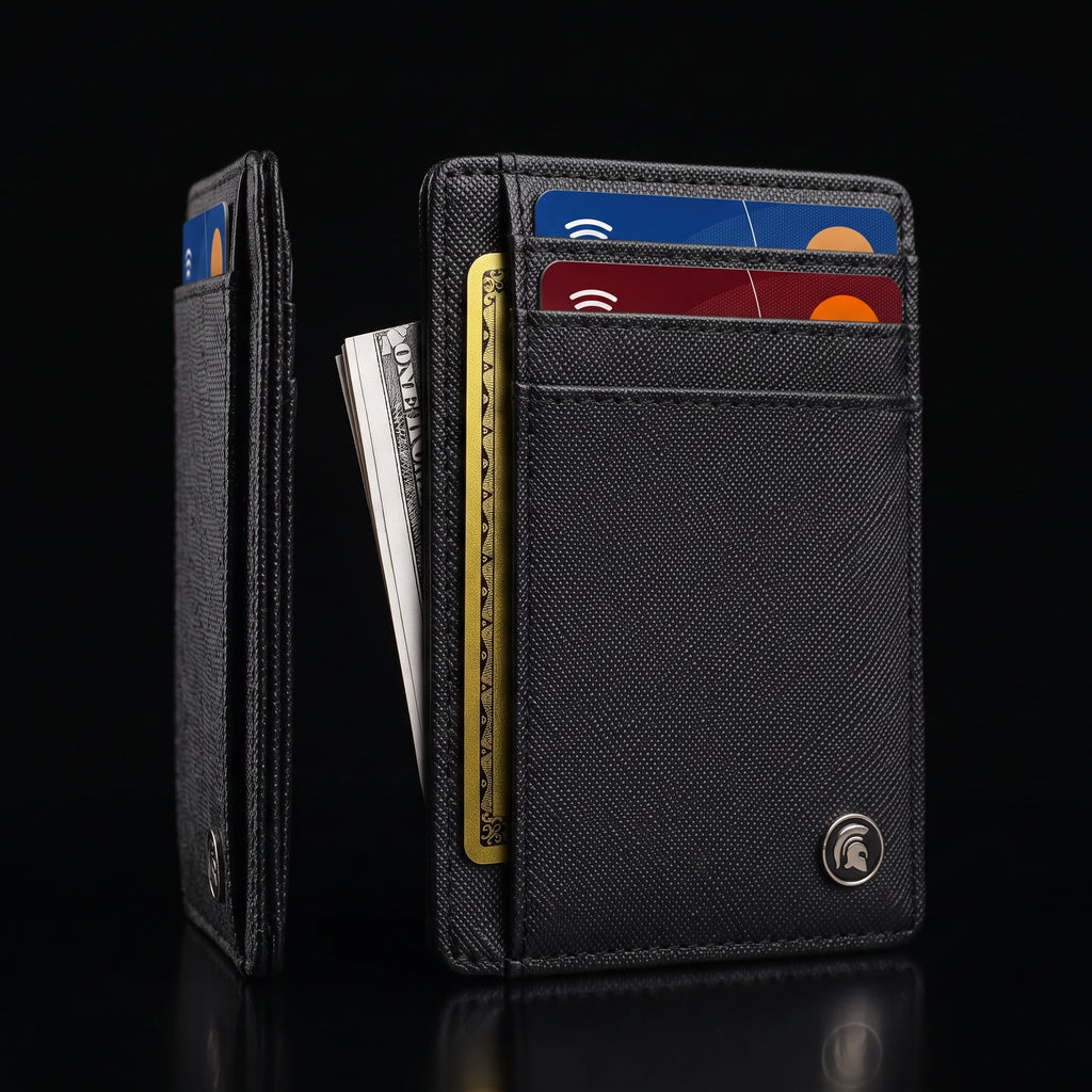 POWR Men's Slim RFID Blocking Wallet - Card Holder for 7 Cards