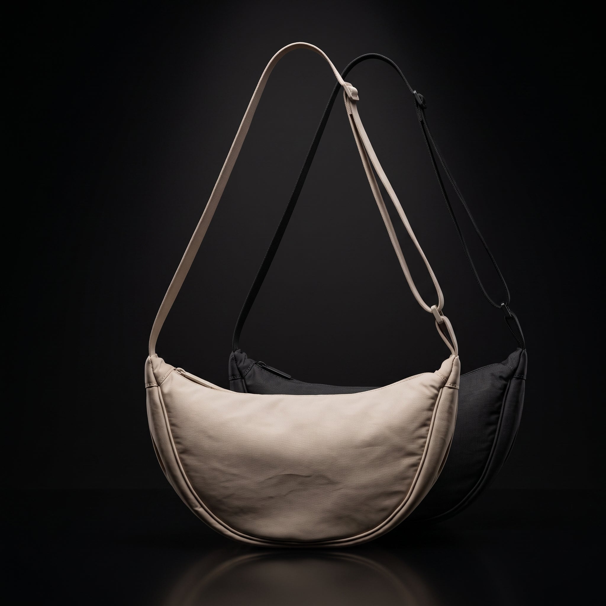 Aucuu Crescent Bag - Nylon Dumpling Hobo Crossbody Bag for Women