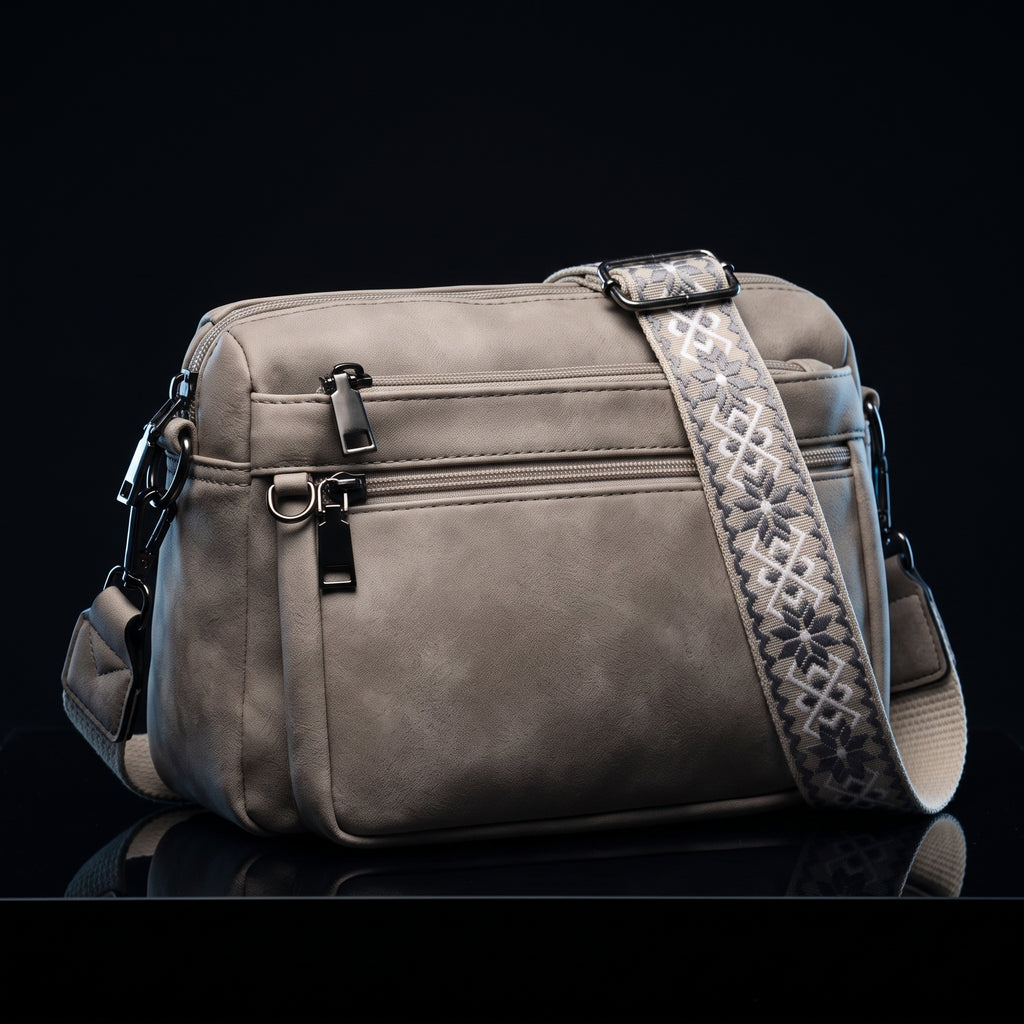 MUIIKOLA Crossbody Bag - Vegan Leather Shoulder Handbag with Built-In Wallet
