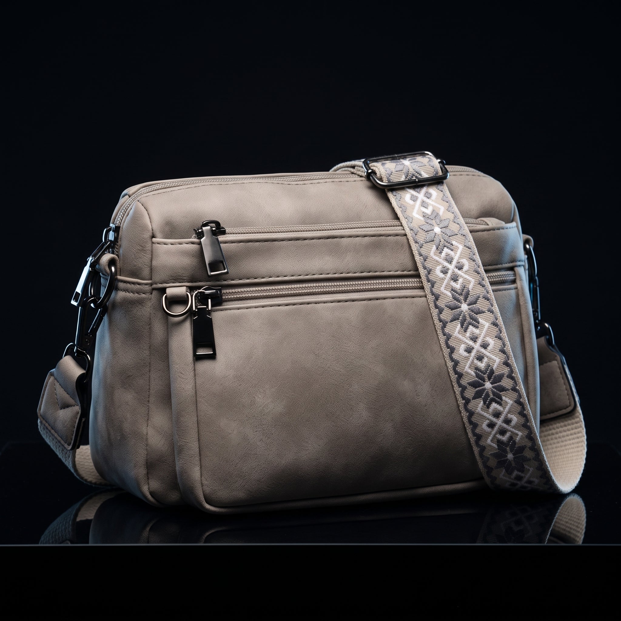 MUIIKOLA Crossbody Bag - Vegan Leather Shoulder Handbag with Built-In Wallet