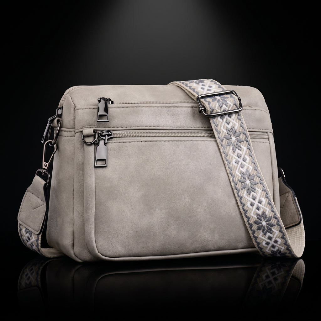 MUIIKOLA Crossbody Bag - Vegan Leather Shoulder Handbag with Built-In Wallet