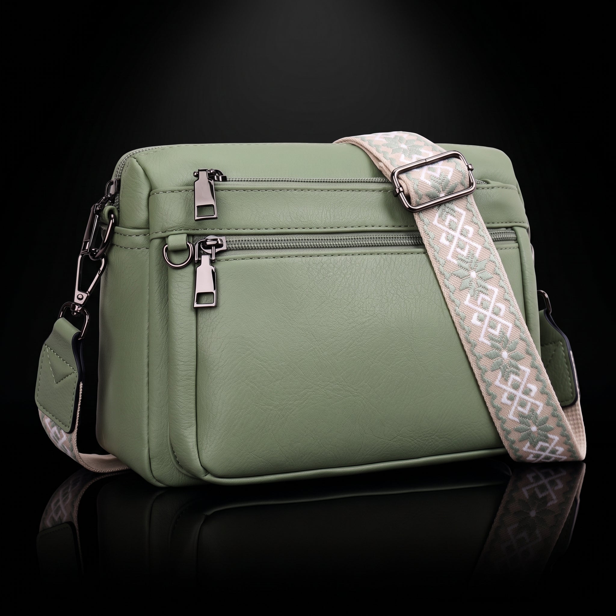 MUIIKOLA Crossbody Bag - Vegan Leather Shoulder Handbag with Built-In Wallet