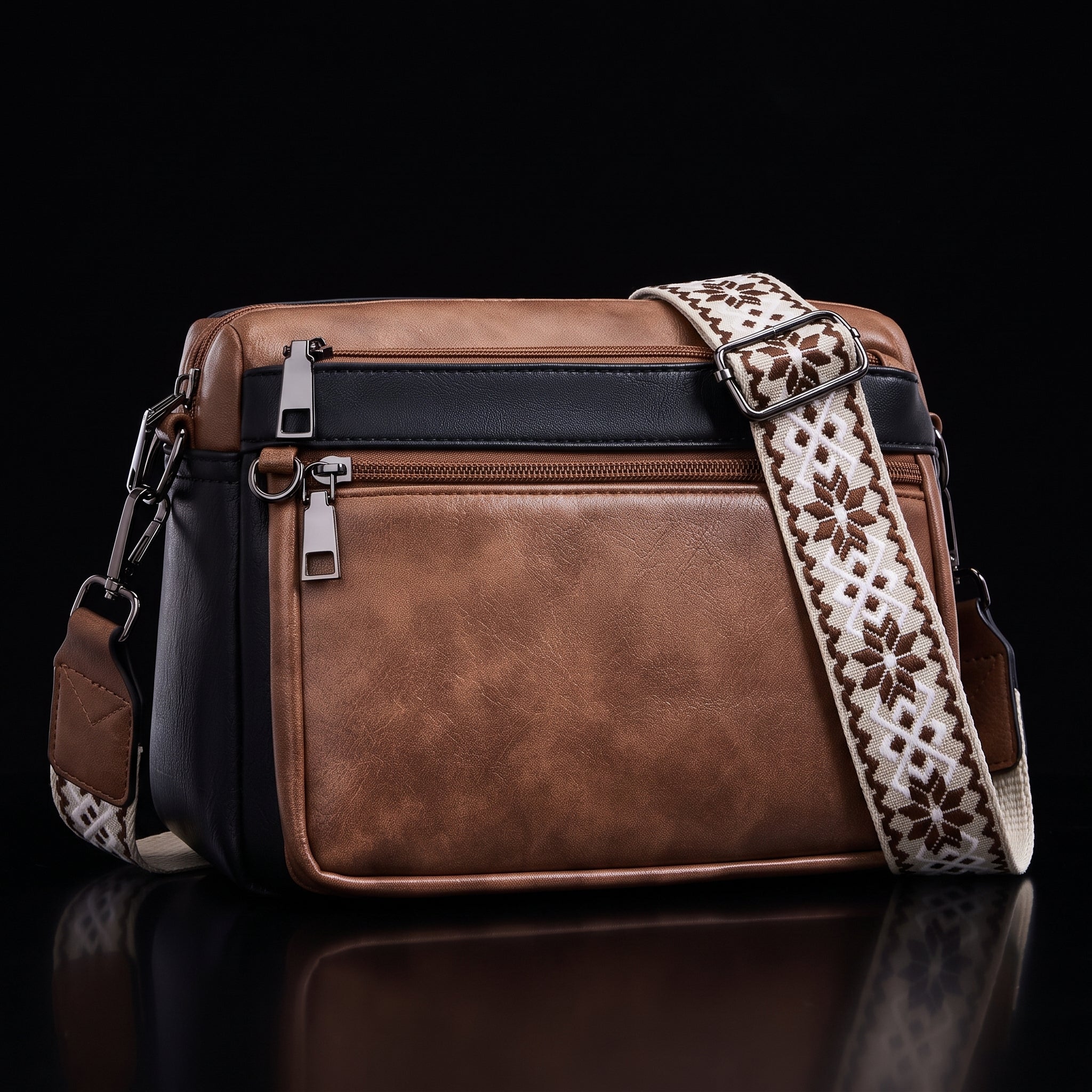 MUIIKOLA Crossbody Bag - Vegan Leather Shoulder Handbag with Built-In Wallet
