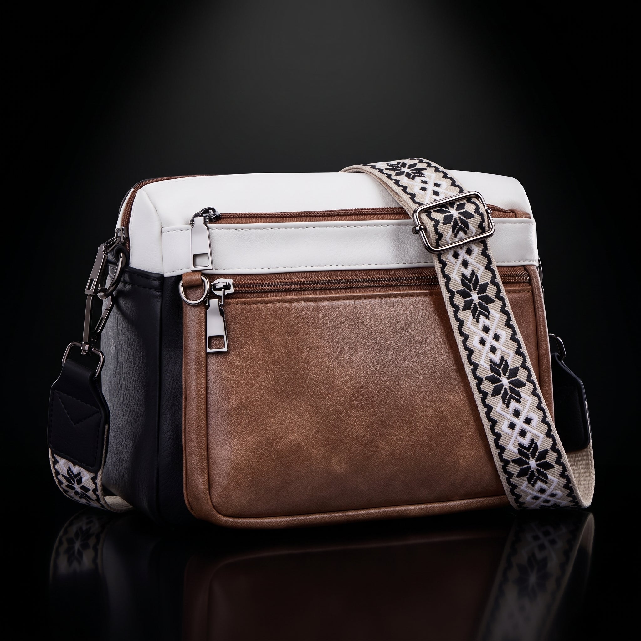 MUIIKOLA Crossbody Bag - Vegan Leather Shoulder Handbag with Built-In Wallet
