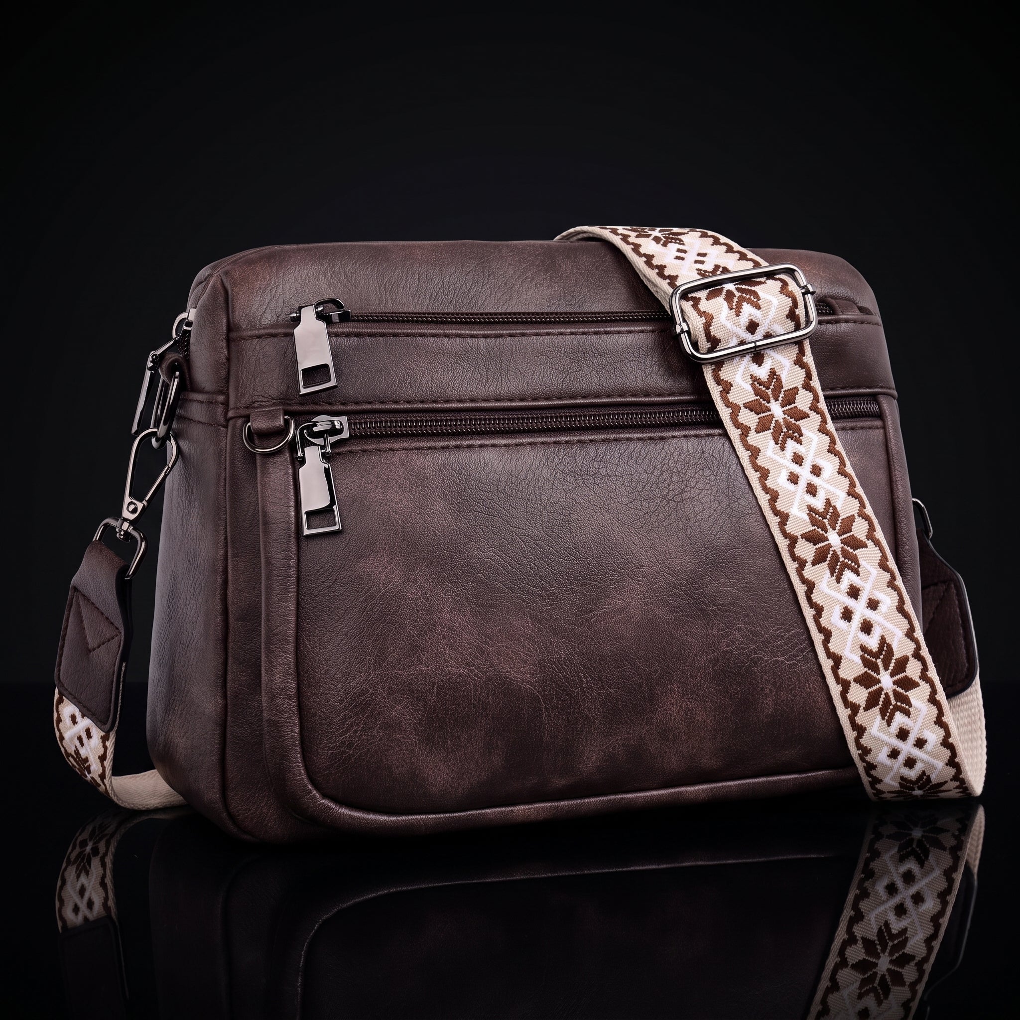 MUIIKOLA Crossbody Bag - Vegan Leather Shoulder Handbag with Built-In Wallet