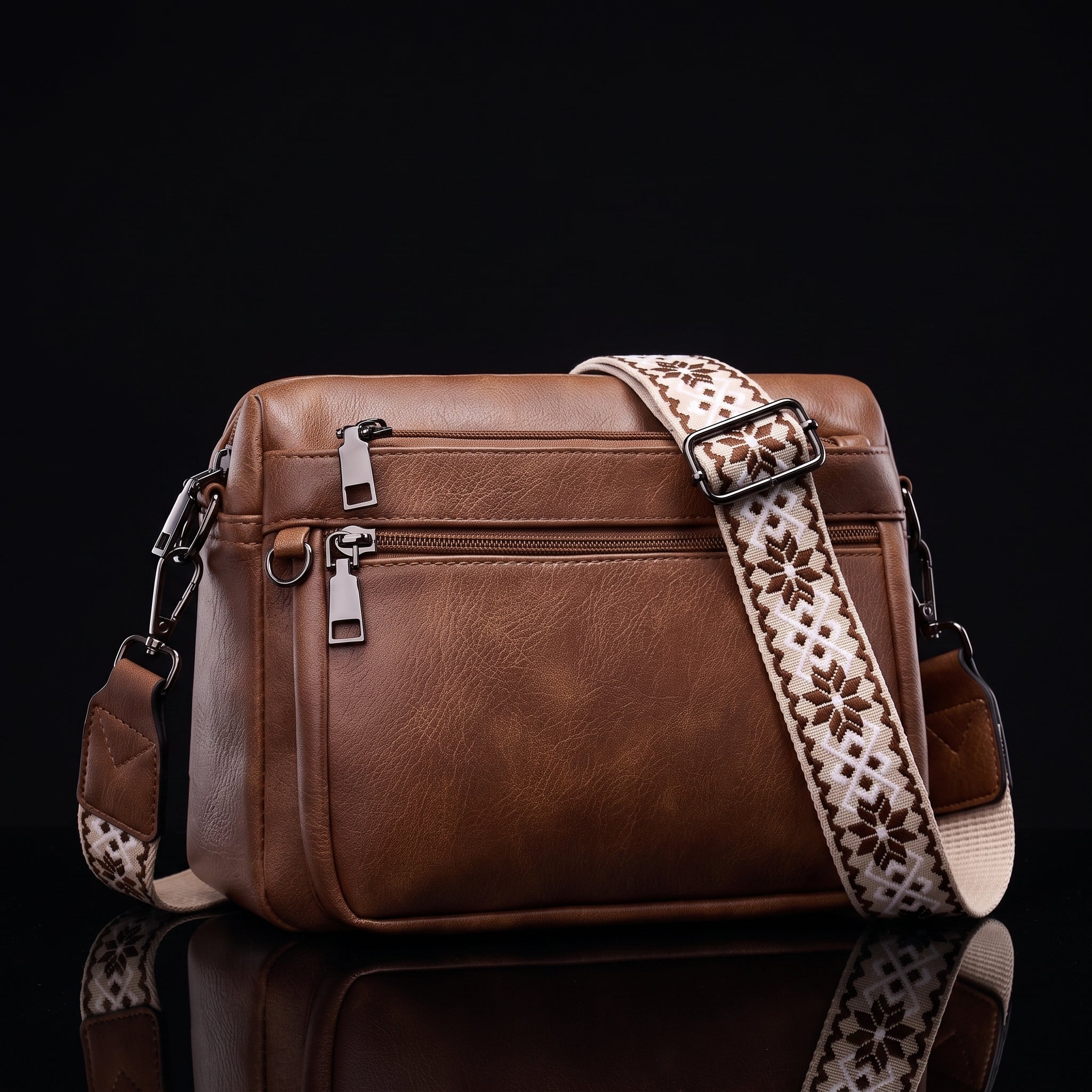MUIIKOLA Crossbody Bag - Vegan Leather Shoulder Handbag with Built-In Wallet