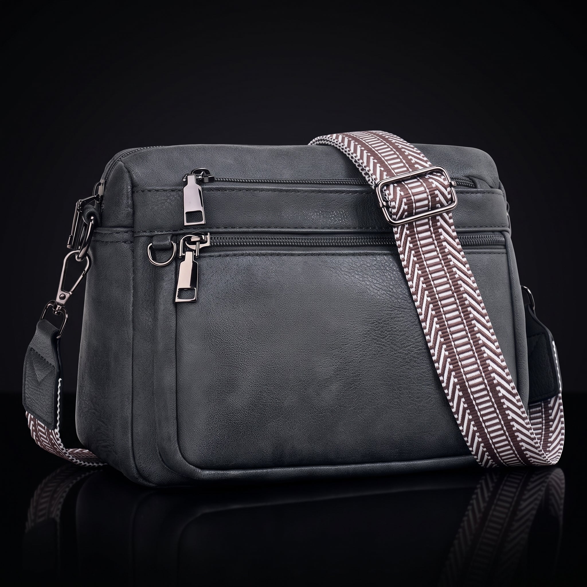 MUIIKOLA Crossbody Bag - Vegan Leather Shoulder Handbag with Built-In Wallet