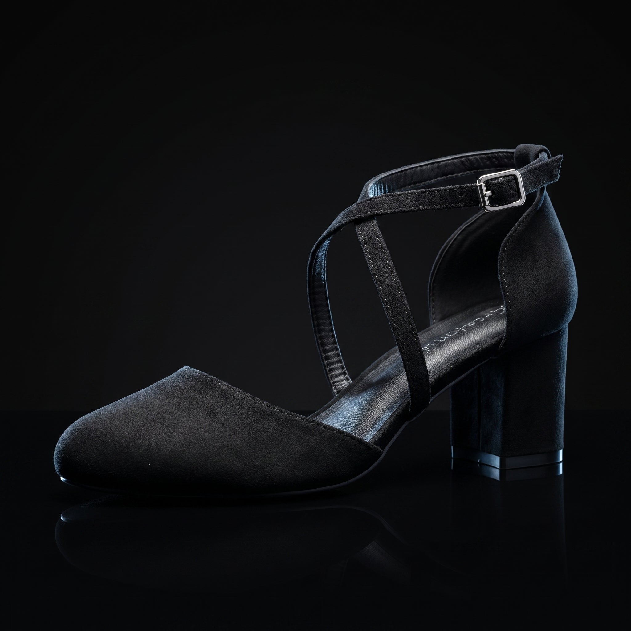 Greatonu Women's Court Shoes - Mid Heel Ankle Strap Party Pumps
