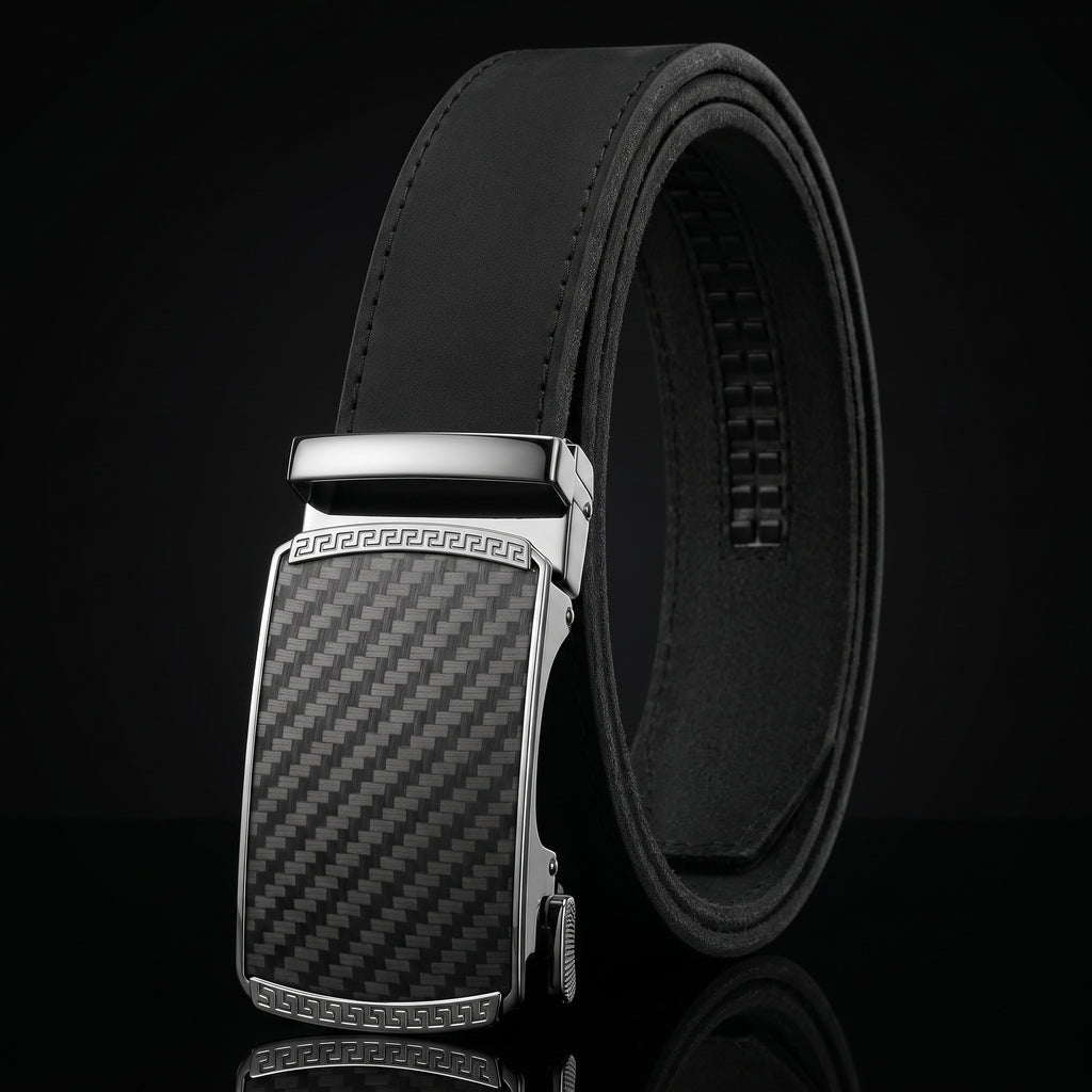 CHAOREN Ratchet Belt for Men - Genuine Leather, 32-38" Waist Adjustable