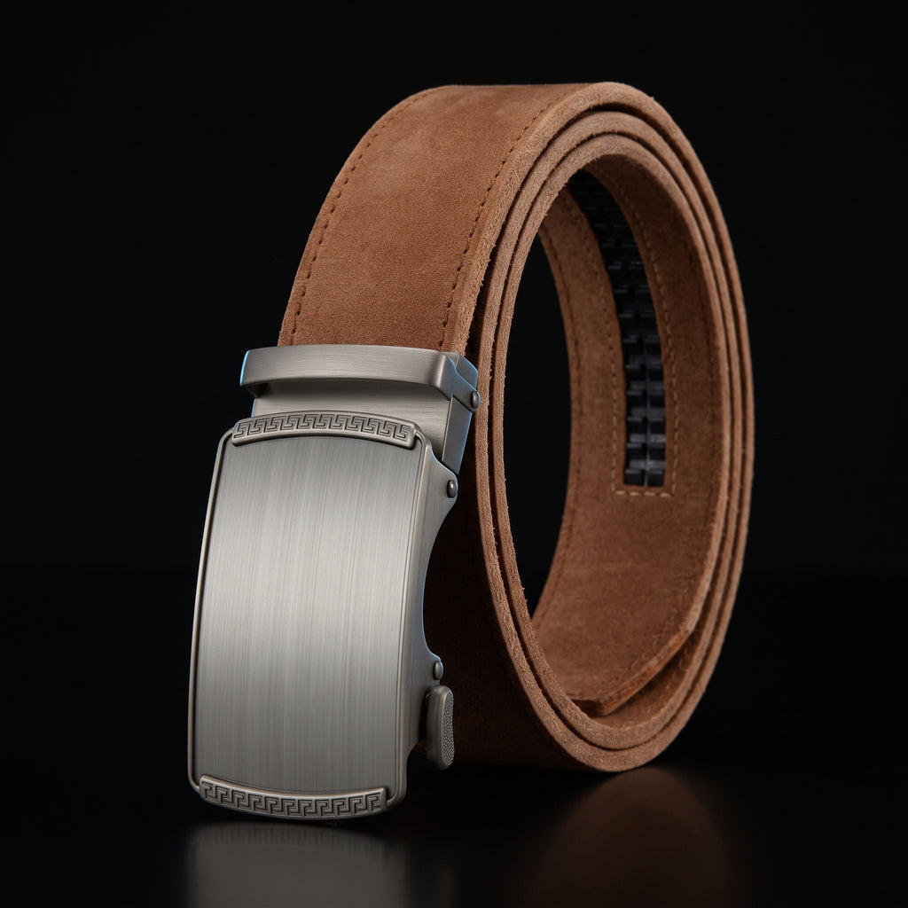 CHAOREN Ratchet Belt for Men - Genuine Leather, 32-38" Waist Adjustable