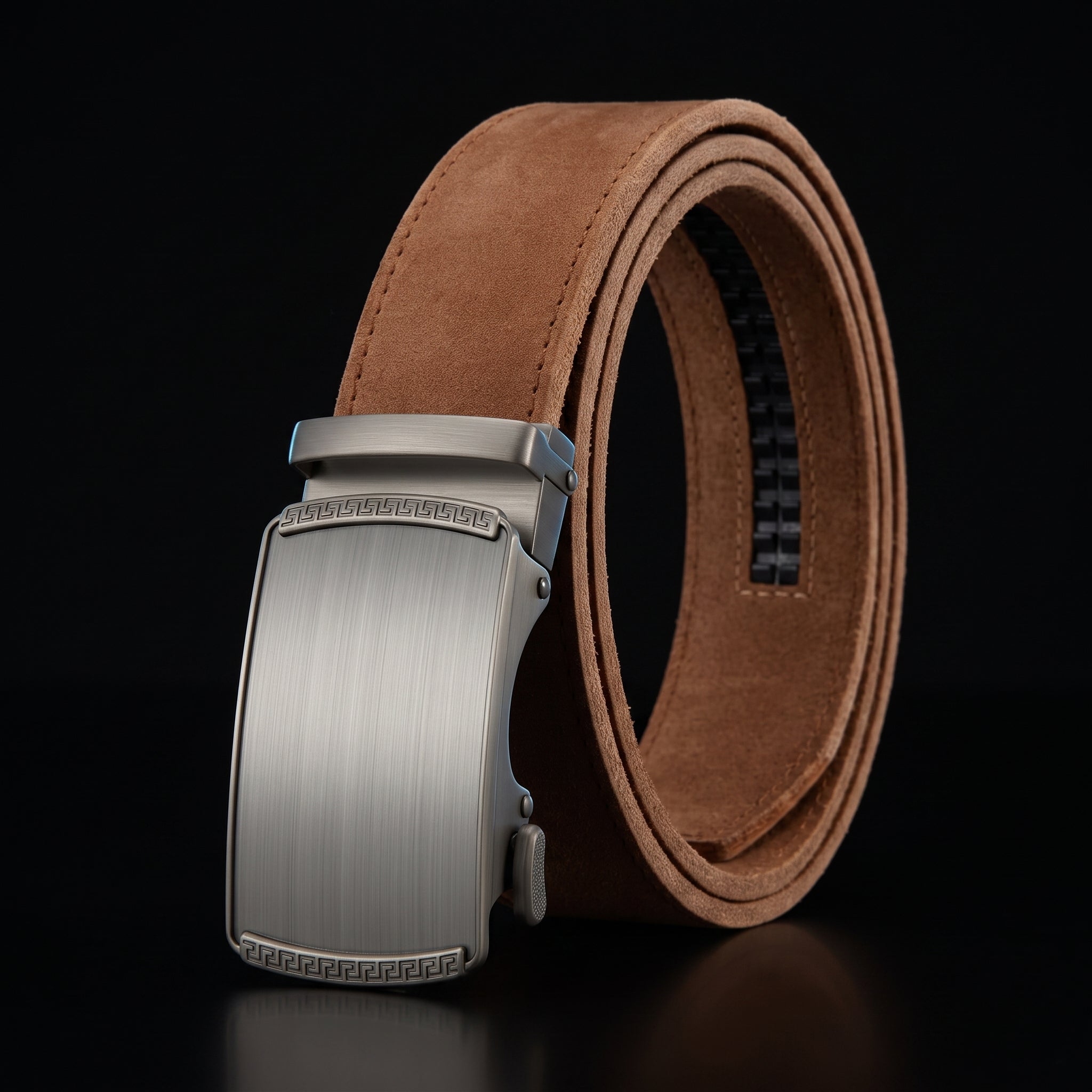 CHAOREN Ratchet Belt for Men - Genuine Leather, 32-38" Waist Adjustable