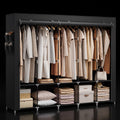 SONGMICS Portable Wardrobe - 4 Column Fabric Clothes Rack with Shelves & Pockets