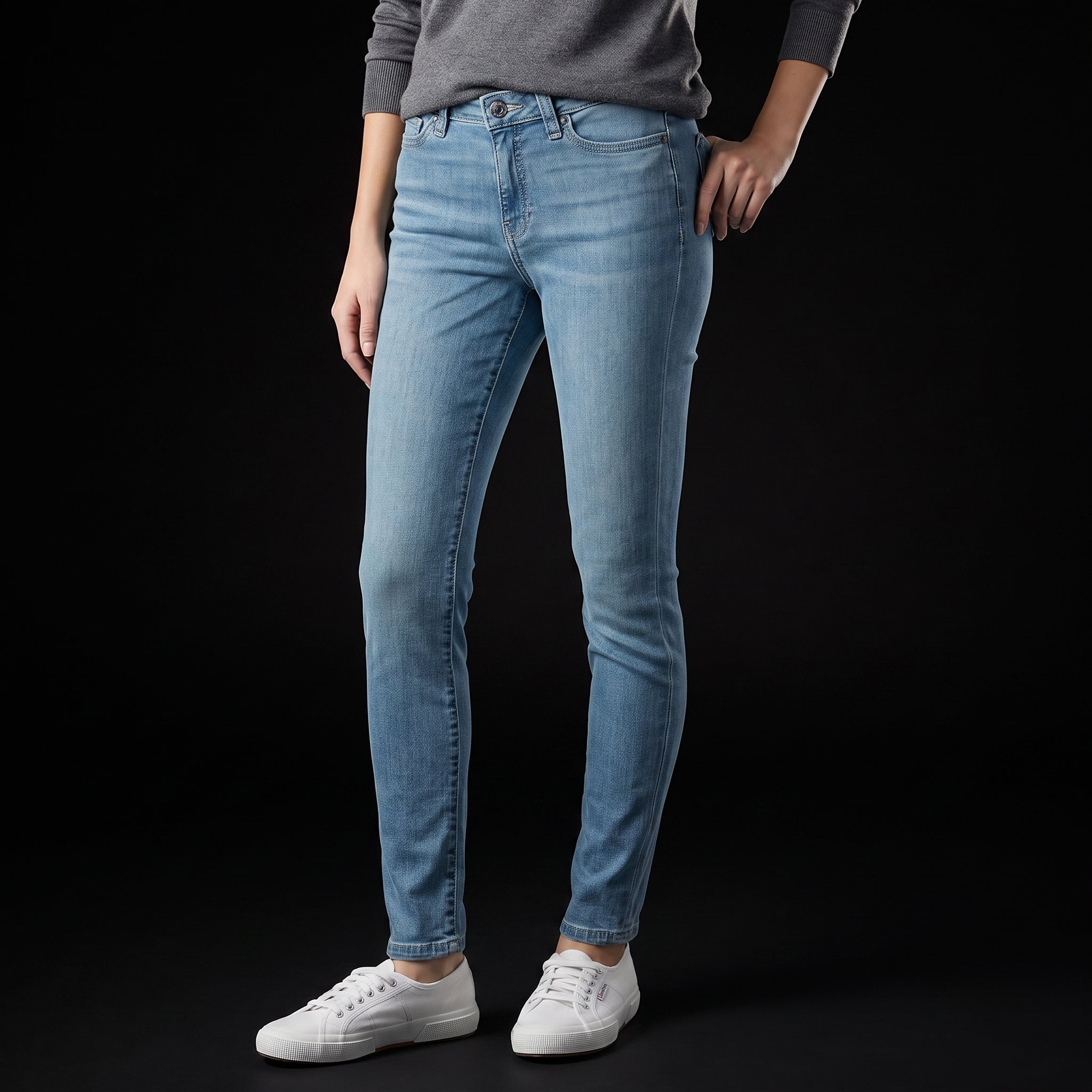 Amazon Essentials Women's Mid-Rise Stretchy Skinny Jeans