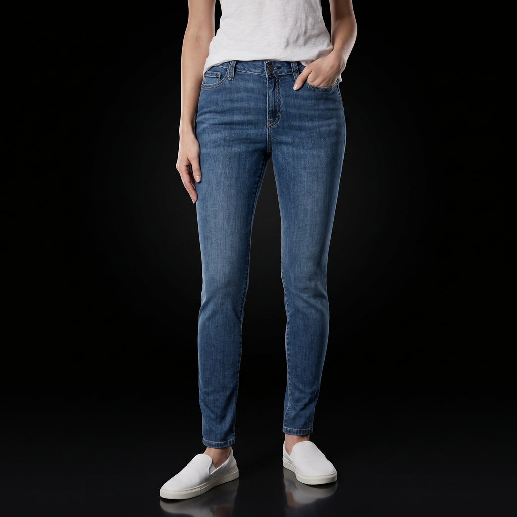 Amazon Essentials Women's Mid-Rise Stretchy Skinny Jeans