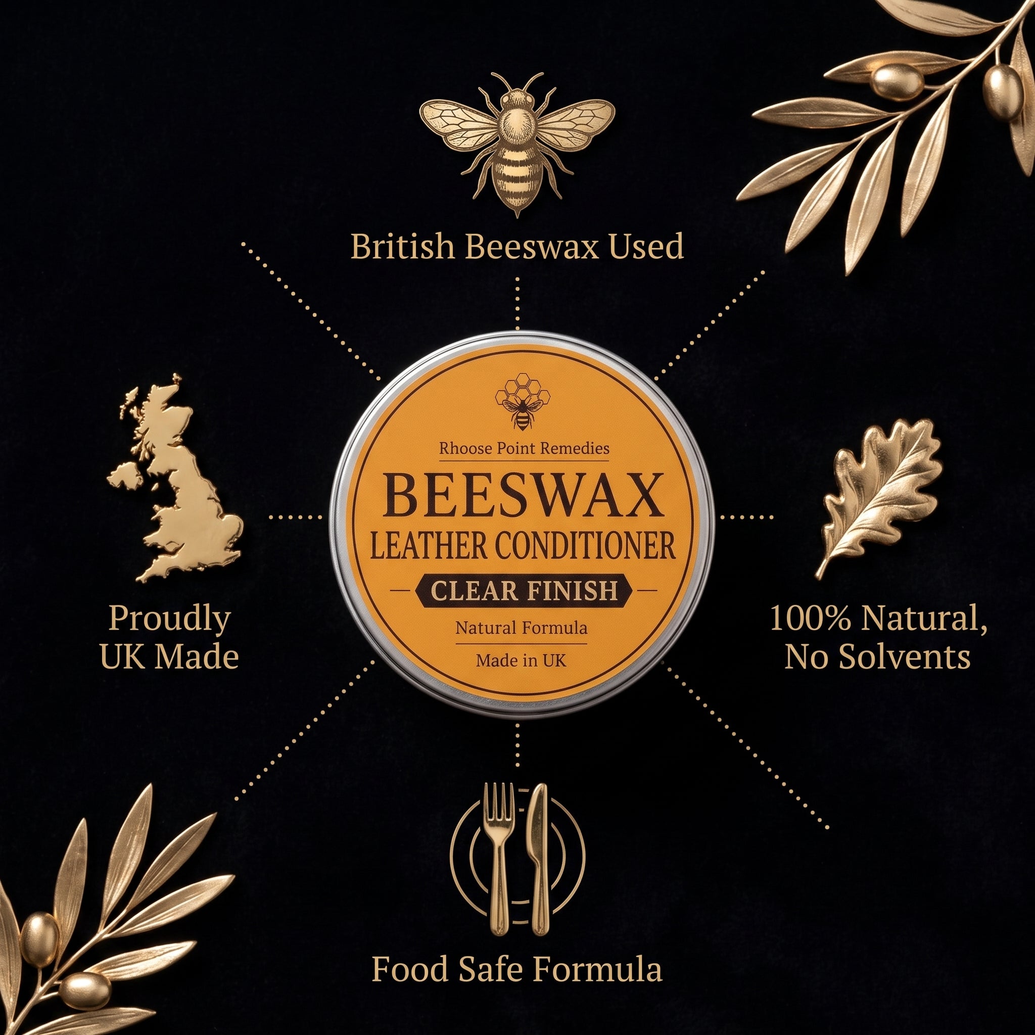 Rhoose Point Remedies Beeswax Leather Conditioner & Restorer