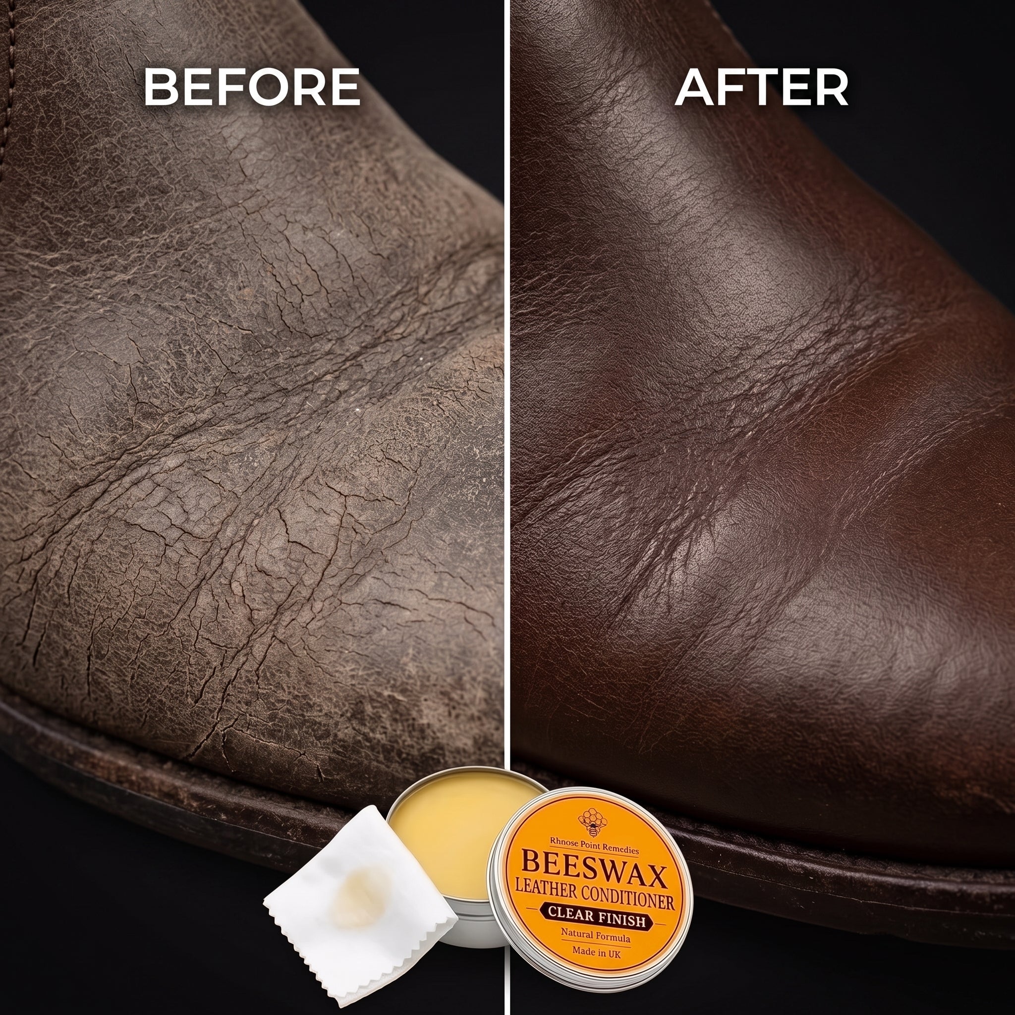 Rhoose Point Remedies Beeswax Leather Conditioner & Restorer