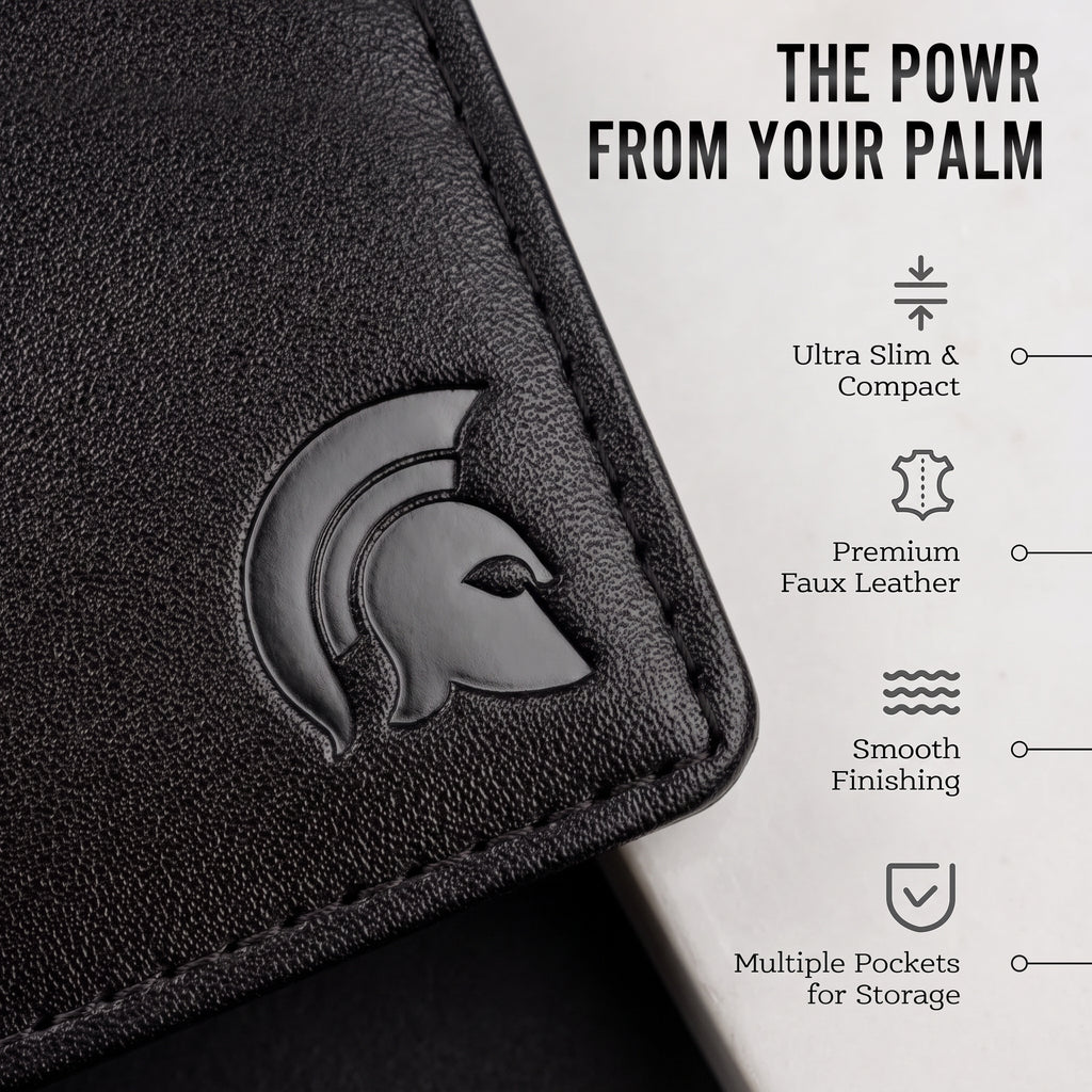 POWR Men's Slim RFID Blocking Wallet - Card Holder for 7 Cards