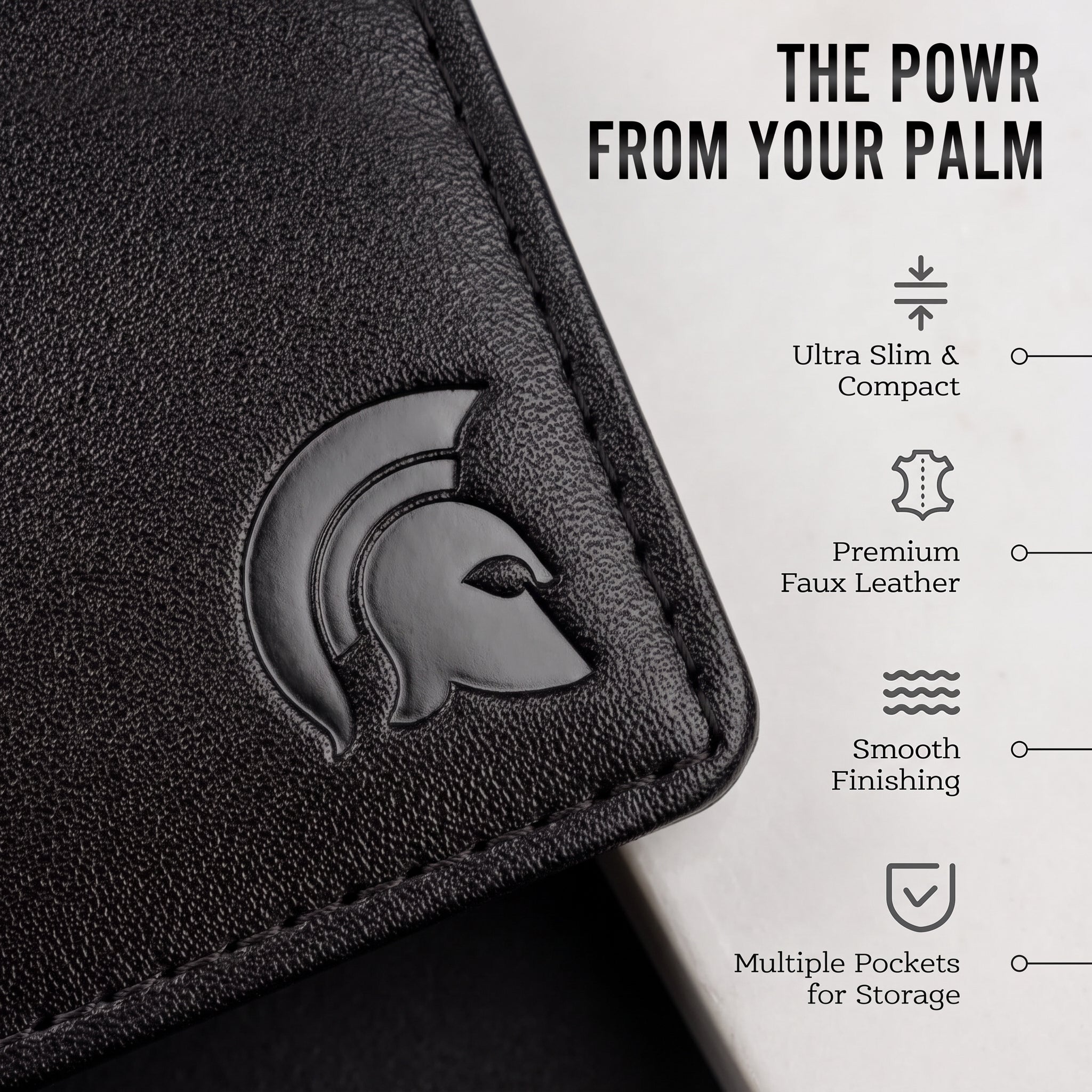 POWR Men's Slim RFID Blocking Wallet - Card Holder for 7 Cards