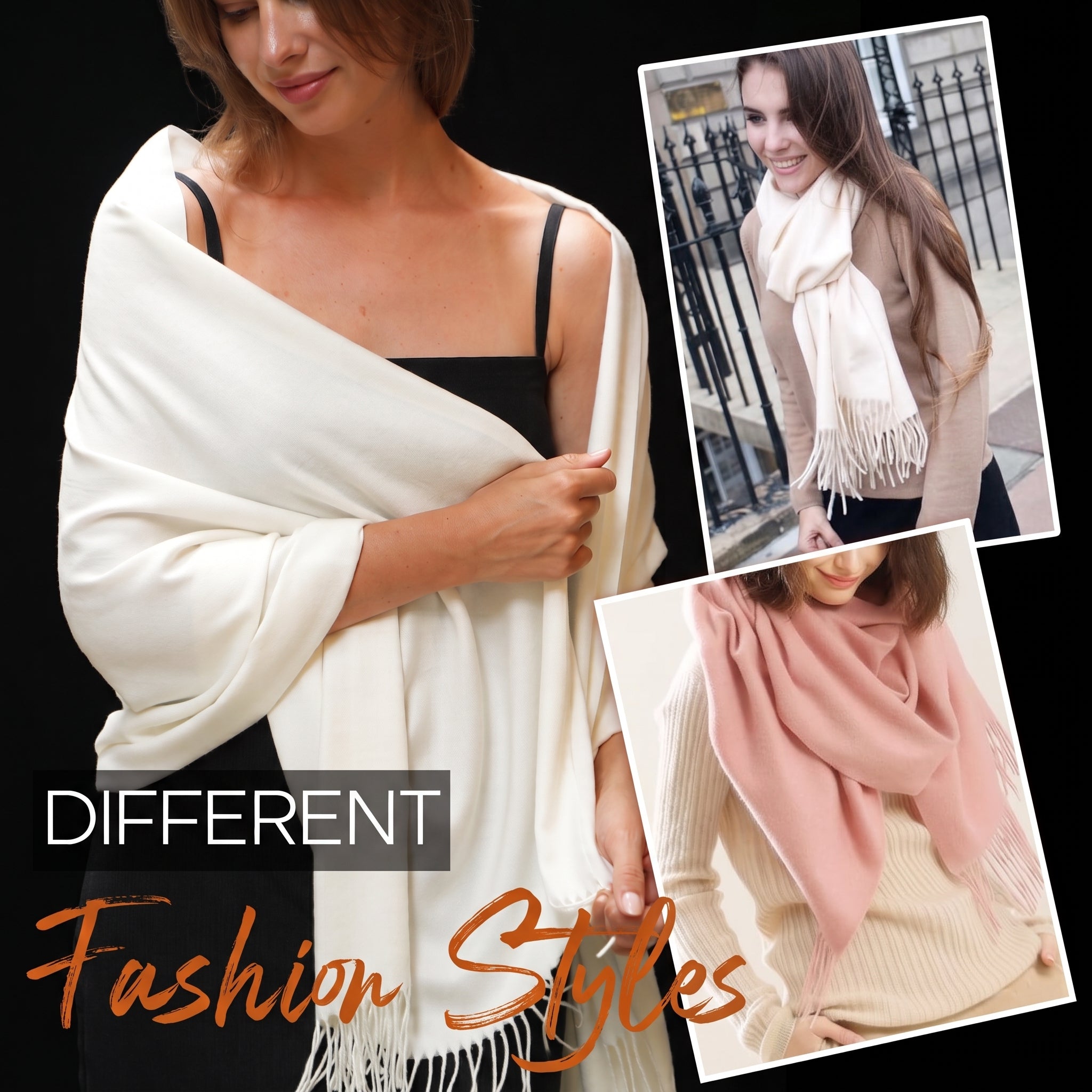 FURTALK Pashmina Shawl Wrap - Evening Dress, Wedding & Bridesmaid Scarf