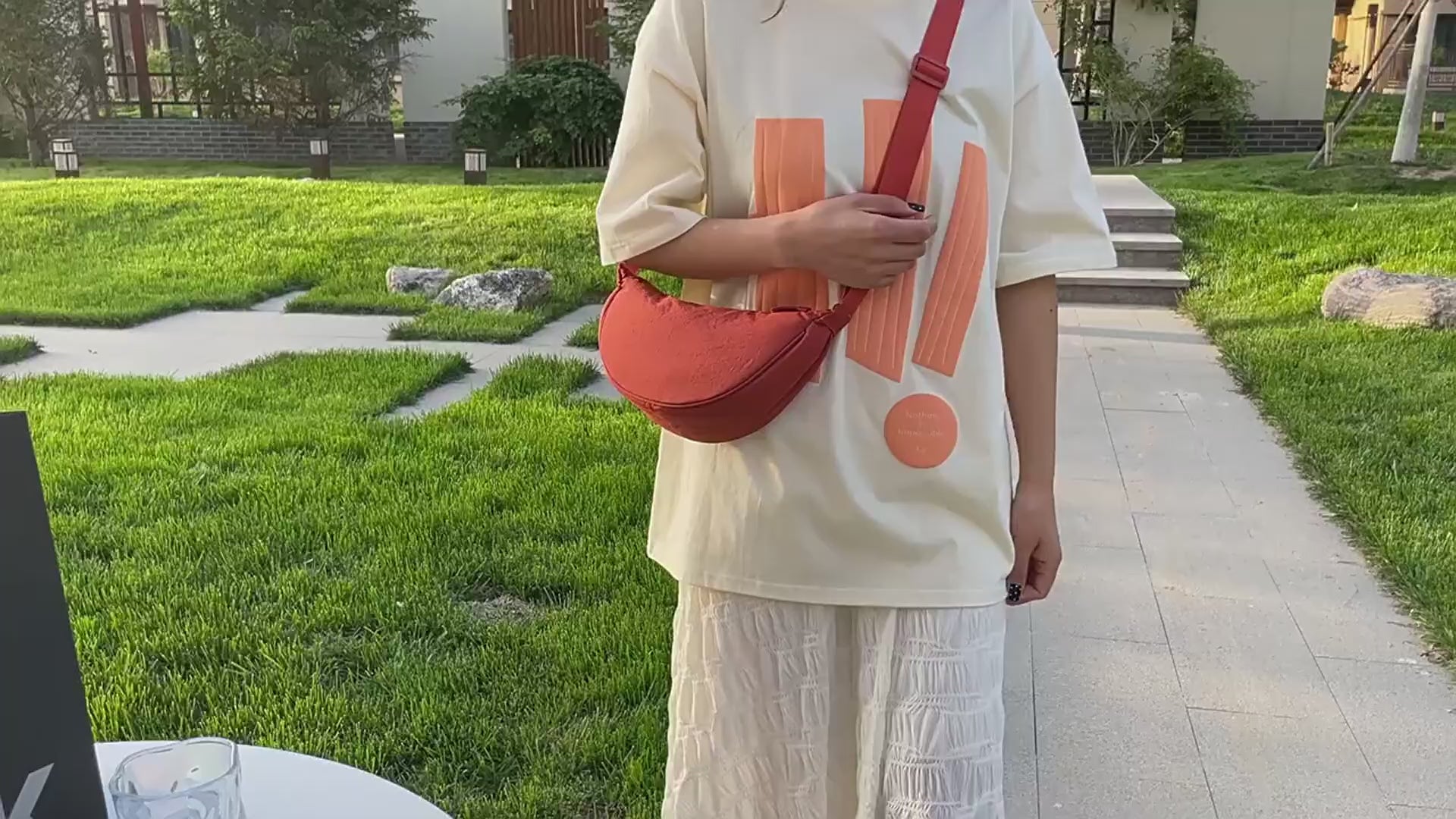 Aucuu Crescent Bag - Nylon Dumpling Hobo Crossbody Bag for Women