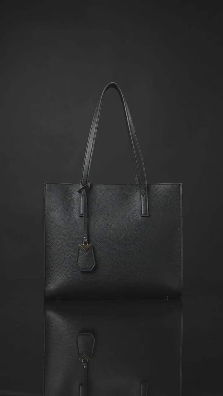 Women's Large Tote Bag - Soft Faux Leather Shoulder Handbag with Zipper