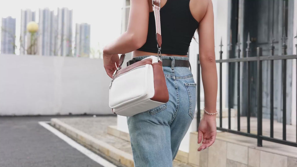 MUIIKOLA Crossbody Bag - Vegan Leather Shoulder Handbag with Built-In Wallet